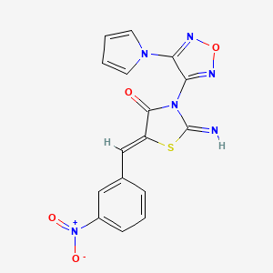 molecular formula C16H10N6O4S B4330415 2-imino-5-(3-nitrobenzylidene)-3-[4-(1H-pyrrol-1-yl)-1,2,5-oxadiazol-3-yl]-1,3-thiazolidin-4-one 