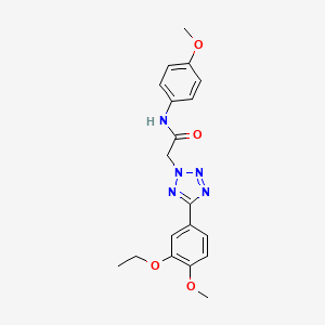 molecular formula C19H21N5O4 B4330436 2-[5-(3-ethoxy-4-methoxyphenyl)-2H-tetrazol-2-yl]-N-(4-methoxyphenyl)acetamide 