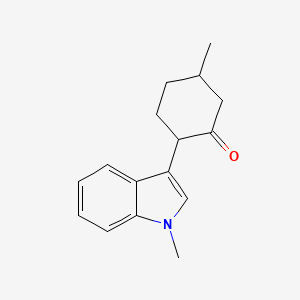 molecular formula C16H19NO B4330454 5-methyl-2-(1-methyl-1H-indol-3-yl)cyclohexanone 