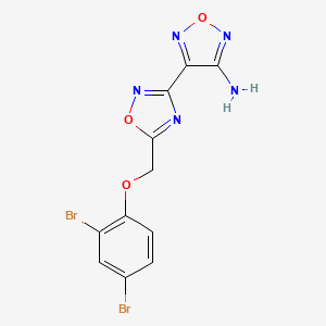 molecular formula C11H7Br2N5O3 B4330463 4-{5-[(2,4-dibromophenoxy)methyl]-1,2,4-oxadiazol-3-yl}-1,2,5-oxadiazol-3-amine 