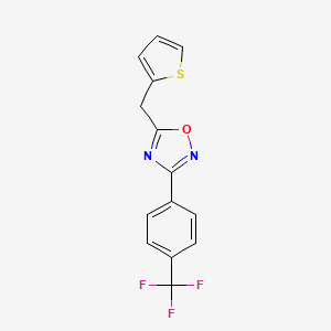 molecular formula C14H9F3N2OS B4330480 5-(2-thienylmethyl)-3-[4-(trifluoromethyl)phenyl]-1,2,4-oxadiazole 