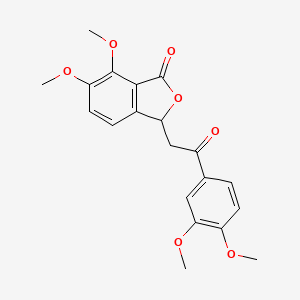 molecular formula C20H20O7 B4330497 3-[2-(3,4-dimethoxyphenyl)-2-oxoethyl]-6,7-dimethoxy-2-benzofuran-1(3H)-one 