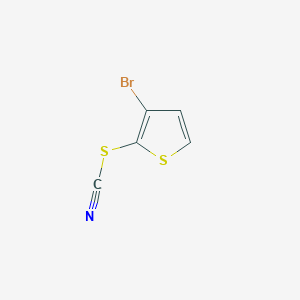 molecular formula C5H2BrNS2 B4330506 3-bromo-2-thienyl thiocyanate 