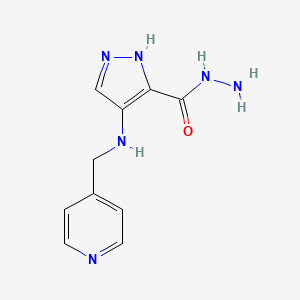 molecular formula C10H12N6O B4330520 4-[(pyridin-4-ylmethyl)amino]-1H-pyrazole-5-carbohydrazide 