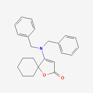 molecular formula C23H25NO2 B4330534 4-(dibenzylamino)-1-oxaspiro[4.5]dec-3-en-2-one 