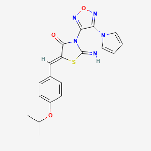 molecular formula C19H17N5O3S B4330565 2-imino-5-(4-isopropoxybenzylidene)-3-[4-(1H-pyrrol-1-yl)-1,2,5-oxadiazol-3-yl]-1,3-thiazolidin-4-one 