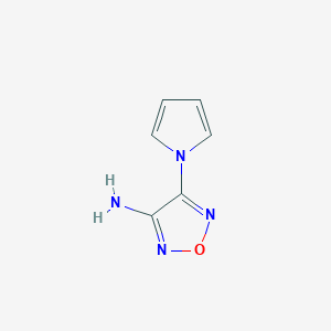 molecular formula C6H6N4O B4330572 4-(1H-pyrrol-1-yl)-1,2,5-oxadiazol-3-amine 