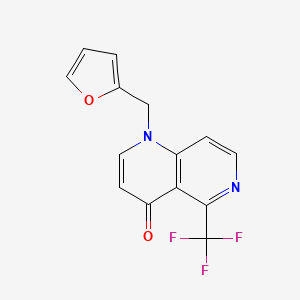 molecular formula C14H9F3N2O2 B4330585 1-(2-furylmethyl)-5-(trifluoromethyl)-1,6-naphthyridin-4(1H)-one 