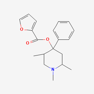 molecular formula C19H23NO3 B4330588 1,2,5-trimethyl-4-phenylpiperidin-4-yl 2-furoate 