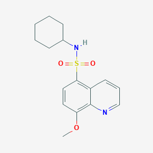 molecular formula C16H20N2O3S B4330597 N-cyclohexyl-8-methoxyquinoline-5-sulfonamide 
