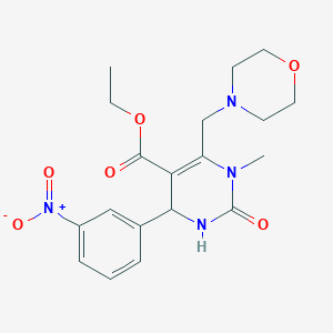 molecular formula C19H24N4O6 B4330620 ethyl 1-methyl-6-(morpholin-4-ylmethyl)-4-(3-nitrophenyl)-2-oxo-1,2,3,4-tetrahydropyrimidine-5-carboxylate 