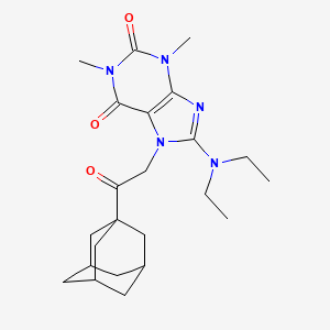 molecular formula C23H33N5O3 B4330662 7-[2-(1-adamantyl)-2-oxoethyl]-8-(diethylamino)-1,3-dimethyl-3,7-dihydro-1H-purine-2,6-dione 