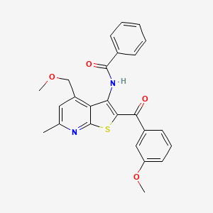 molecular formula C25H22N2O4S B4330664 N-[2-(3-methoxybenzoyl)-4-(methoxymethyl)-6-methylthieno[2,3-b]pyridin-3-yl]benzamide 