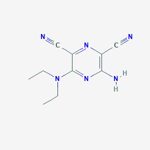 molecular formula C10H12N6 B4330741 3-amino-5-(diethylamino)pyrazine-2,6-dicarbonitrile 