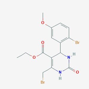 molecular formula C15H16Br2N2O4 B4330747 ethyl 4-(2-bromo-5-methoxyphenyl)-6-(bromomethyl)-2-oxo-1,2,3,4-tetrahydropyrimidine-5-carboxylate 