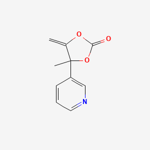 molecular formula C10H9NO3 B4330748 4-甲基-5-亚甲基-4-吡啶-3-基-1,3-二氧戊环-2-酮 