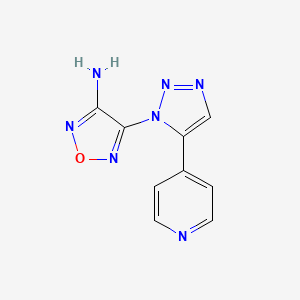 molecular formula C9H7N7O B4330784 4-(5-pyridin-4-yl-1H-1,2,3-triazol-1-yl)-1,2,5-oxadiazol-3-amine CAS No. 890093-95-5