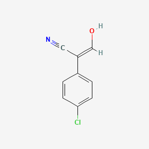 molecular formula C9H6ClNO B4330790 2-(4-chlorophenyl)-3-hydroxyacrylonitrile 