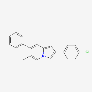 molecular formula C21H16ClN B4330801 2-(4-chlorophenyl)-6-methyl-7-phenylindolizine 
