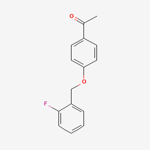 molecular formula C15H13FO2 B4330824 1-{4-[(2-fluorobenzyl)oxy]phenyl}ethanone 