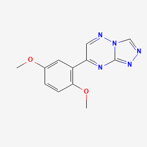 molecular formula C12H11N5O2 B4330867 7-(2,5-dimethoxyphenyl)[1,2,4]triazolo[4,3-b][1,2,4]triazine 