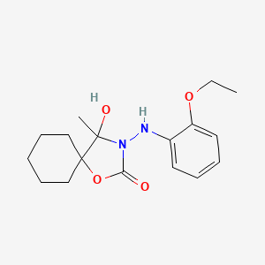 molecular formula C17H24N2O4 B4330875 3-[(2-ethoxyphenyl)amino]-4-hydroxy-4-methyl-1-oxa-3-azaspiro[4.5]decan-2-one 