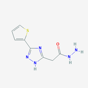 molecular formula C8H9N5OS B4330897 2-[5-(2-thienyl)-4H-1,2,4-triazol-3-yl]acetohydrazide 