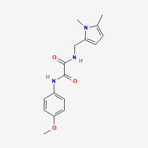 molecular formula C16H19N3O3 B4330908 N-[(1,5-dimethyl-1H-pyrrol-2-yl)methyl]-N'-(4-methoxyphenyl)ethanediamide 