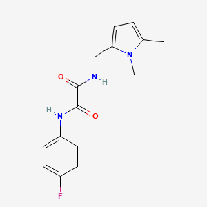 molecular formula C15H16FN3O2 B4330909 N-[(1,5-dimethyl-1H-pyrrol-2-yl)methyl]-N'-(4-fluorophenyl)ethanediamide 