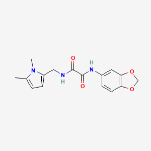 molecular formula C16H17N3O4 B4330913 N-1,3-benzodioxol-5-yl-N'-[(1,5-dimethyl-1H-pyrrol-2-yl)methyl]ethanediamide 