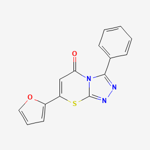molecular formula C15H9N3O2S B4330934 7-(2-furyl)-3-phenyl-5H-[1,2,4]triazolo[3,4-b][1,3]thiazin-5-one 