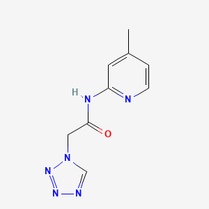 molecular formula C9H10N6O B4330970 N-(4-methylpyridin-2-yl)-2-(1H-tetrazol-1-yl)acetamide 