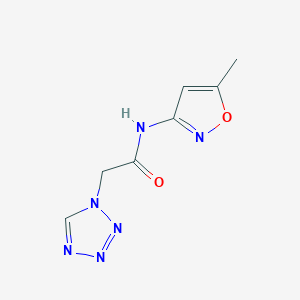 molecular formula C7H8N6O2 B4330971 N-(5-methylisoxazol-3-yl)-2-(1H-tetrazol-1-yl)acetamide 