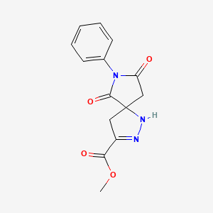 molecular formula C14H13N3O4 B4330973 methyl 6,8-dioxo-7-phenyl-1,2,7-triazaspiro[4.4]non-2-ene-3-carboxylate 