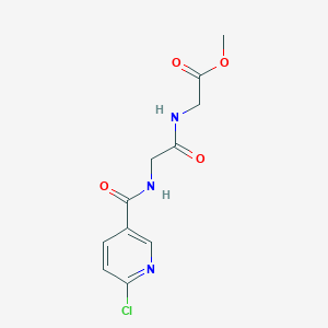 molecular formula C11H12ClN3O4 B4330979 methyl N-[(6-chloropyridin-3-yl)carbonyl]glycylglycinate 
