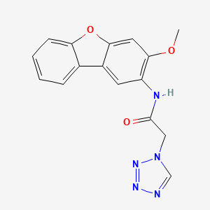 molecular formula C16H13N5O3 B4331000 N-(3-methoxydibenzo[b,d]furan-2-yl)-2-(1H-tetrazol-1-yl)acetamide 