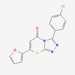 molecular formula C15H8ClN3O2S B4331016 3-(4-chlorophenyl)-7-(2-furyl)-5H-[1,2,4]triazolo[3,4-b][1,3]thiazin-5-one 