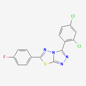 molecular formula C15H7Cl2FN4S B4331031 3-(2,4-dichlorophenyl)-6-(4-fluorophenyl)[1,2,4]triazolo[3,4-b][1,3,4]thiadiazole 