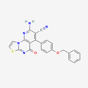 2-amino-4-[4-(benzyloxy)phenyl]-5-oxo-5H-pyrido[3,2-e][1,3]thiazolo[3,2-a]pyrimidine-3-carbonitrile