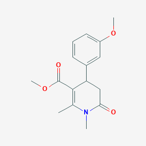 molecular formula C16H19NO4 B4331223 methyl 4-(3-methoxyphenyl)-1,2-dimethyl-6-oxo-1,4,5,6-tetrahydropyridine-3-carboxylate 