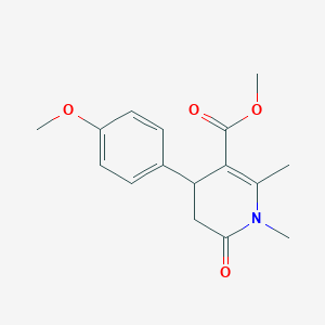 molecular formula C16H19NO4 B4331226 methyl 4-(4-methoxyphenyl)-1,2-dimethyl-6-oxo-1,4,5,6-tetrahydropyridine-3-carboxylate 