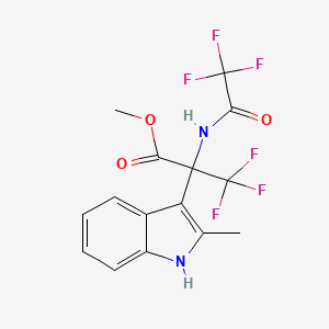molecular formula C15H12F6N2O3 B4331227 methyl 3,3,3-trifluoro-2-(2-methyl-1H-indol-3-yl)-N-(trifluoroacetyl)alaninate 