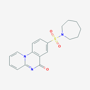 molecular formula C18H19N3O3S B4331296 8-(azepan-1-ylsulfonyl)-6H-pyrido[1,2-a]quinazolin-6-one CAS No. 893764-02-8