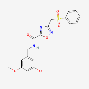 molecular formula C19H19N3O6S B4331314 N-(3,5-dimethoxybenzyl)-3-[(phenylsulfonyl)methyl]-1,2,4-oxadiazole-5-carboxamide 