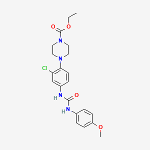 ethyl 4-[2-chloro-4-({[(4-methoxyphenyl)amino]carbonyl}amino)phenyl]piperazine-1-carboxylate