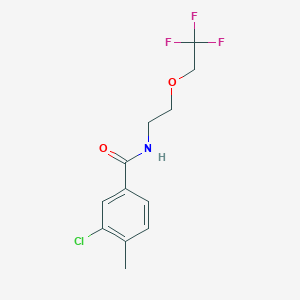 molecular formula C12H13ClF3NO2 B4331442 3-chloro-4-methyl-N-[2-(2,2,2-trifluoroethoxy)ethyl]benzamide 