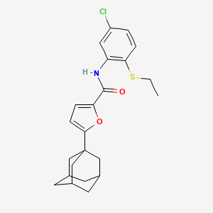 molecular formula C23H26ClNO2S B4331465 5-(1-adamantyl)-N-[5-chloro-2-(ethylthio)phenyl]-2-furamide 