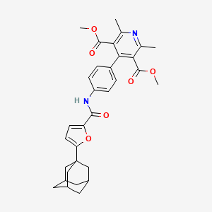 molecular formula C32H34N2O6 B4331472 dimethyl 4-(4-{[5-(1-adamantyl)-2-furoyl]amino}phenyl)-2,6-dimethylpyridine-3,5-dicarboxylate 