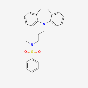 molecular formula C25H28N2O2S B4331478 N-[3-(10,11-dihydro-5H-dibenzo[b,f]azepin-5-yl)propyl]-N,4-dimethylbenzenesulfonamide 
