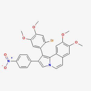 1-(2-bromo-4,5-dimethoxyphenyl)-8,9-dimethoxy-2-(4-nitrophenyl)pyrrolo[2,1-a]isoquinoline